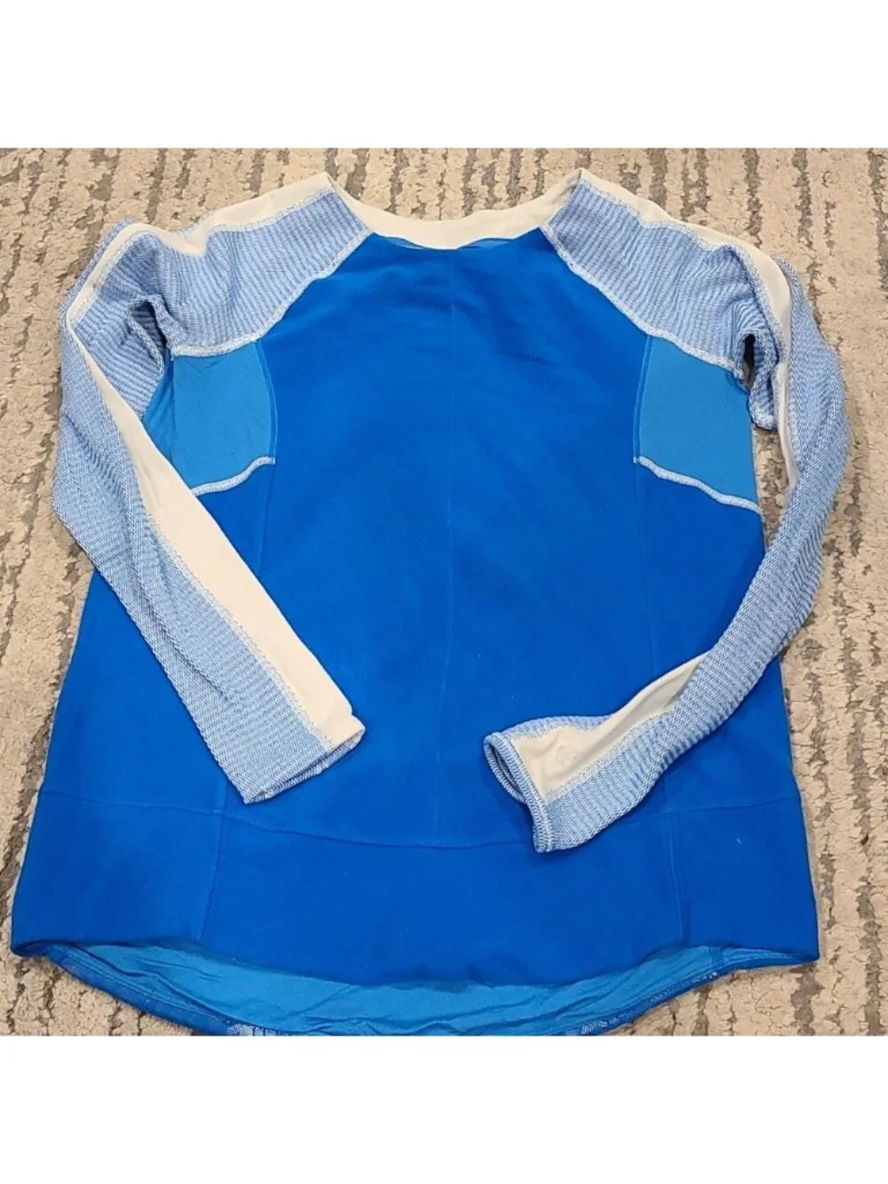 Lululemon Run Bold In The Cold Long Sleeve tee Beaming Blue / Polar Cream